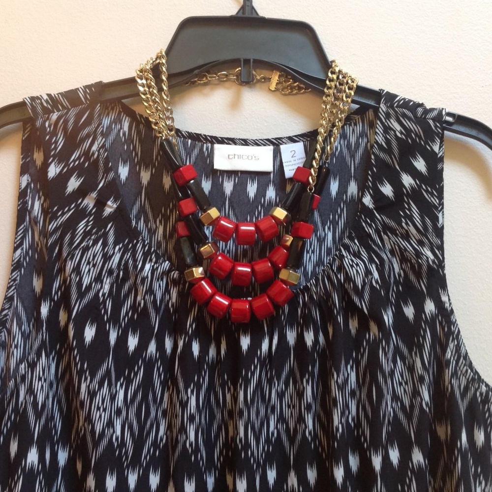 Chico's Ikat Sleeveless Top - Picture 1 of 3